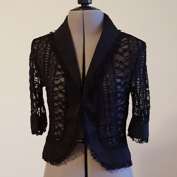Sheer Lace Bolero Jacket - Picture 1 of 6